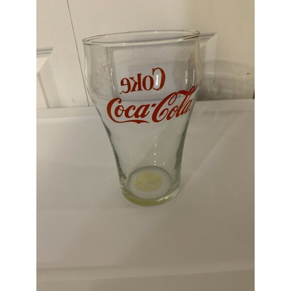 Vintage Coke Coca-Cola®Bell Shaped Clear 16oz Tumbler Red Letters‎ - Picture 7 of 7